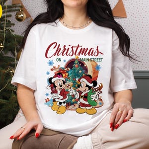 Christmas on Main Street Shirt,Disney Holiday Tee,Mickey Minnie Xmas Top,Christmas Gift,Family Matching Outfit,Christmas on Main Street tees
