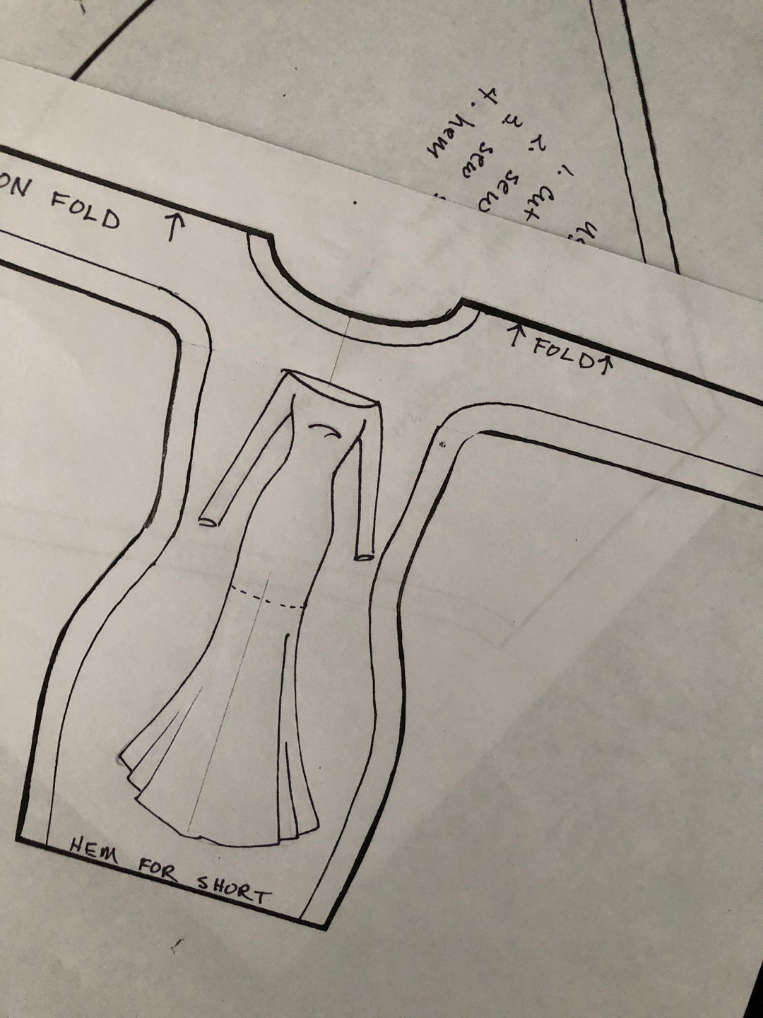 1:6 Scale Gown Dress Shirt EASY Paper PATTERN for Action Figures Barbie ...