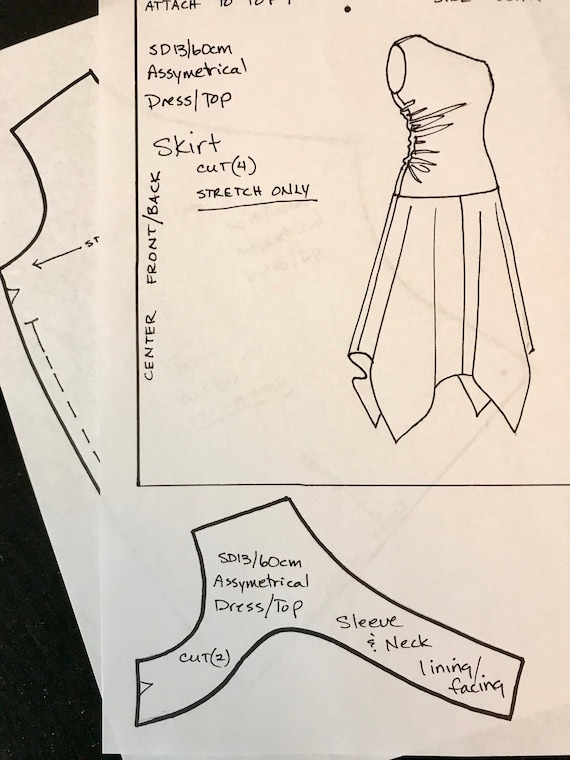 navy blue dress for baby girl Fashion drawing of asymmetric jacket dress with belt