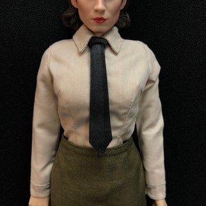 1:6/12&quot; basic blouse INTERMEDIATE paper PATTERN for action figures and phicen