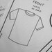 12'/1:6 scale Basic T-Shirt EASY paper PATTERN for action figures and Phicen DOLLS 