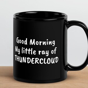 Black Glossy Mug Thundercloud
