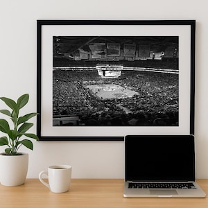 TD Garden Boston Celtics Basketball Stadion Druck, Schwarz Weiß Druck, Basketball Foto, NBA