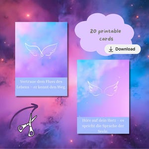 Printable Oracle Cards – 20 Spiritual Sayings | Mindfulness, Self-Reflection, Affirmations | Manifestation Instant Download (PDF)