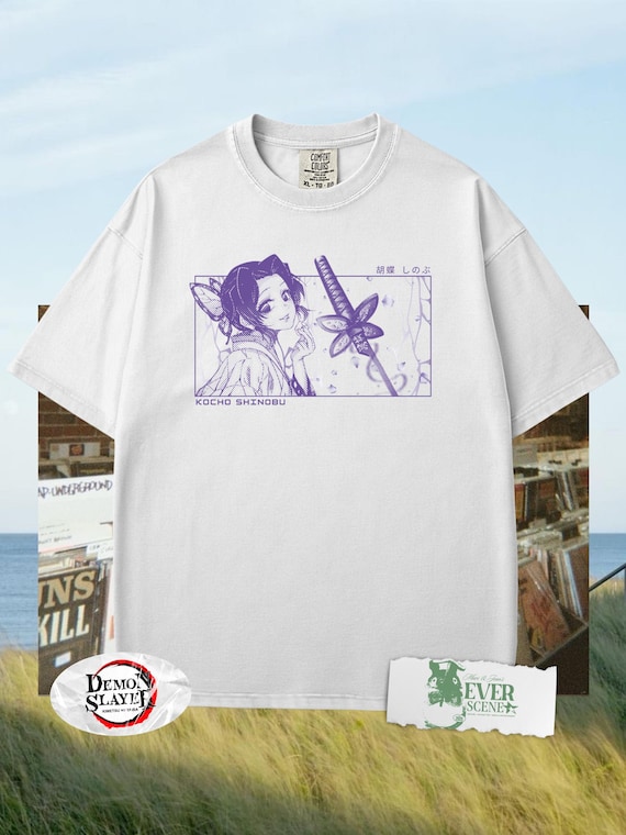 Kocho Shinobu Retro Anime Shirt Comfort Colors, Demon Slayer Anime Character T-Shirt, Kimetsu No Yaiba Tee, Gift for Anime Lovers, Hashira