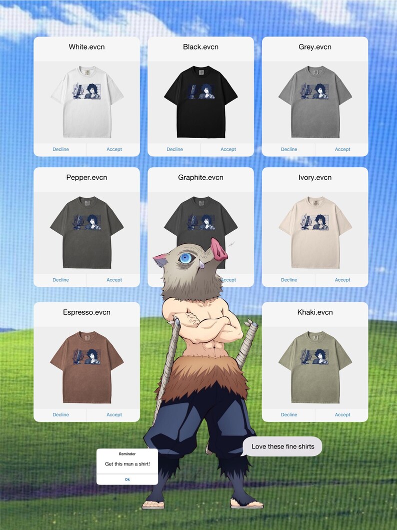 May include: A range of t-shirts in colours such as white, black, grey, pepper, graphite, ivory, espresso, and khaki. Each shirt displays a graphic design and the text "White.evcn", "Black.evcn", "Grey.evcn", "Pepper.evcn", "Graphite.evcn", "Ivory.evcn", "Espresso.evcn", and "Khaki.evcn".