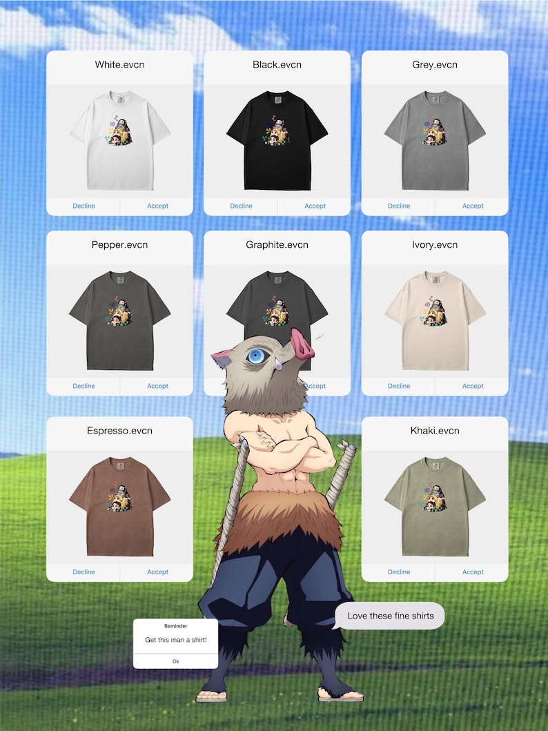 Peut inclure: Plusieurs t-shirts de couleurs vari&eacute;es, dont blanc, noir, gris, poivre, graphite, ivoire, expresso et kaki. Chaque t-shirt pr&eacute;sente un motif graphique et le texte "White.evcn", "Black.evcn", "Grey.evcn", "Pepper.evcn", "Graphite.evcn", "Ivory.evcn", "Espresso.evcn", et "Khaki.evcn".
