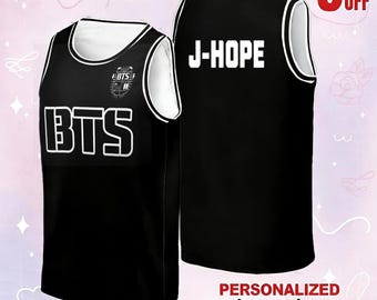 custom jersey, bts Members Kpop Basketball shirt, BTS Merch, Gift For friend concert