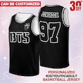 custom jerseys, Custom BTS Members Kpop Basketball Jersey, Kpop Jersey, BTS Merch, Gift For Kpop Fans Unisex