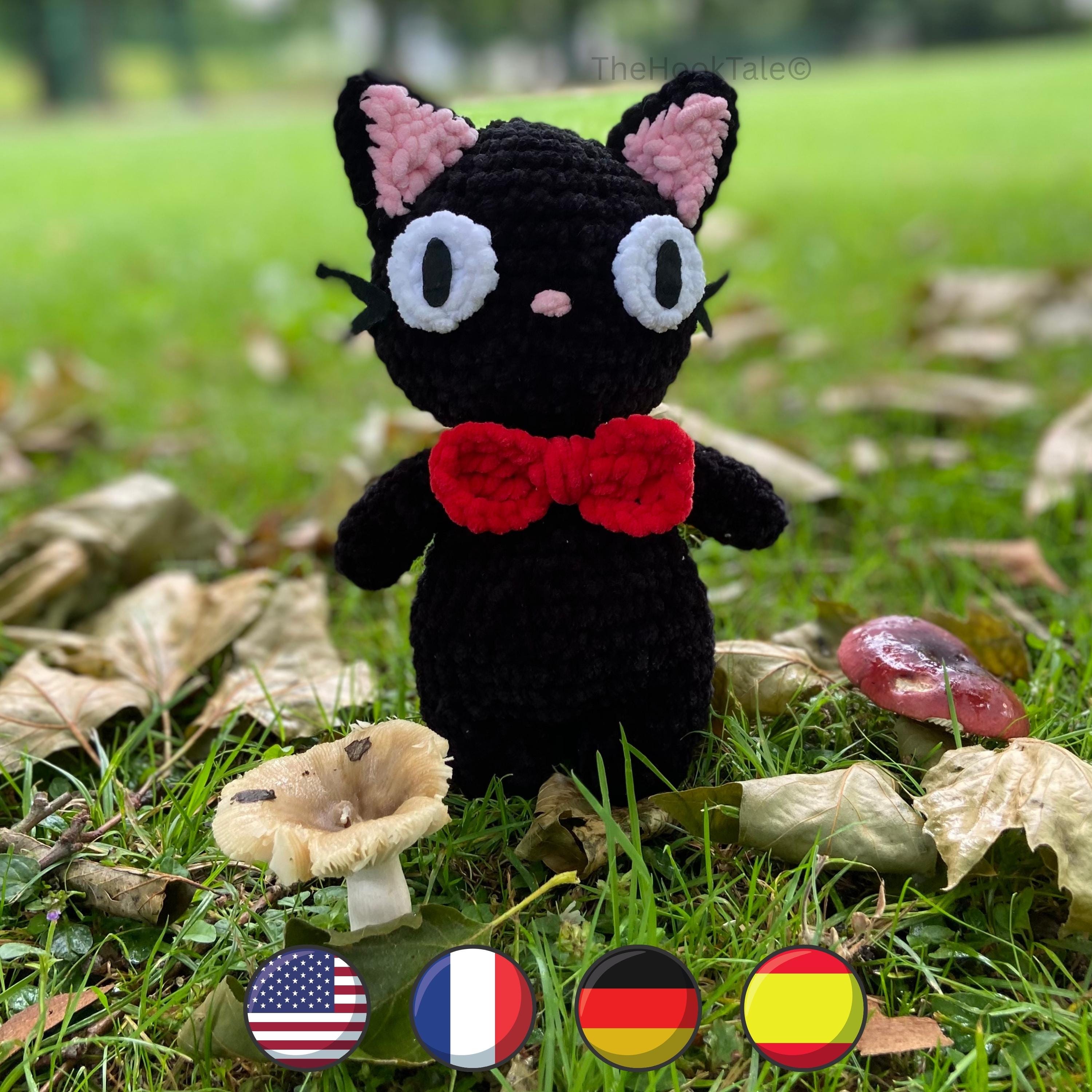 黒猫さんの編み図PDF、あみぐるみ猫のおもちゃの作り方、かわいい