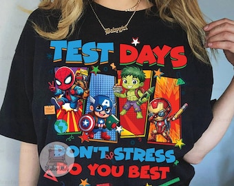 Comfort Colors® Superhero Teacher Shirt, Test Day Marvel Shirt, Teacher Superpower Tee, Classroom Teacher Testing Shirt, Gifts For Mom