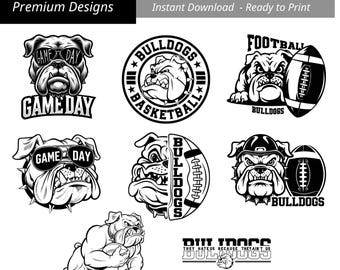 8 PNG file Bulldogs PNG Bundle, Game Day Mascot Bulldog Print, Bulldogs Cheer Png, Bulldogs Vibes, Instant Download png Mascot Digital Art