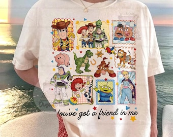 Comfort Colors® Retro Toy Story Shirt, Disney Coquette Pixar Shirt, Disney Woody Jessie Buzz Lightyear Shirt, You Got A Friend In Me Shirt