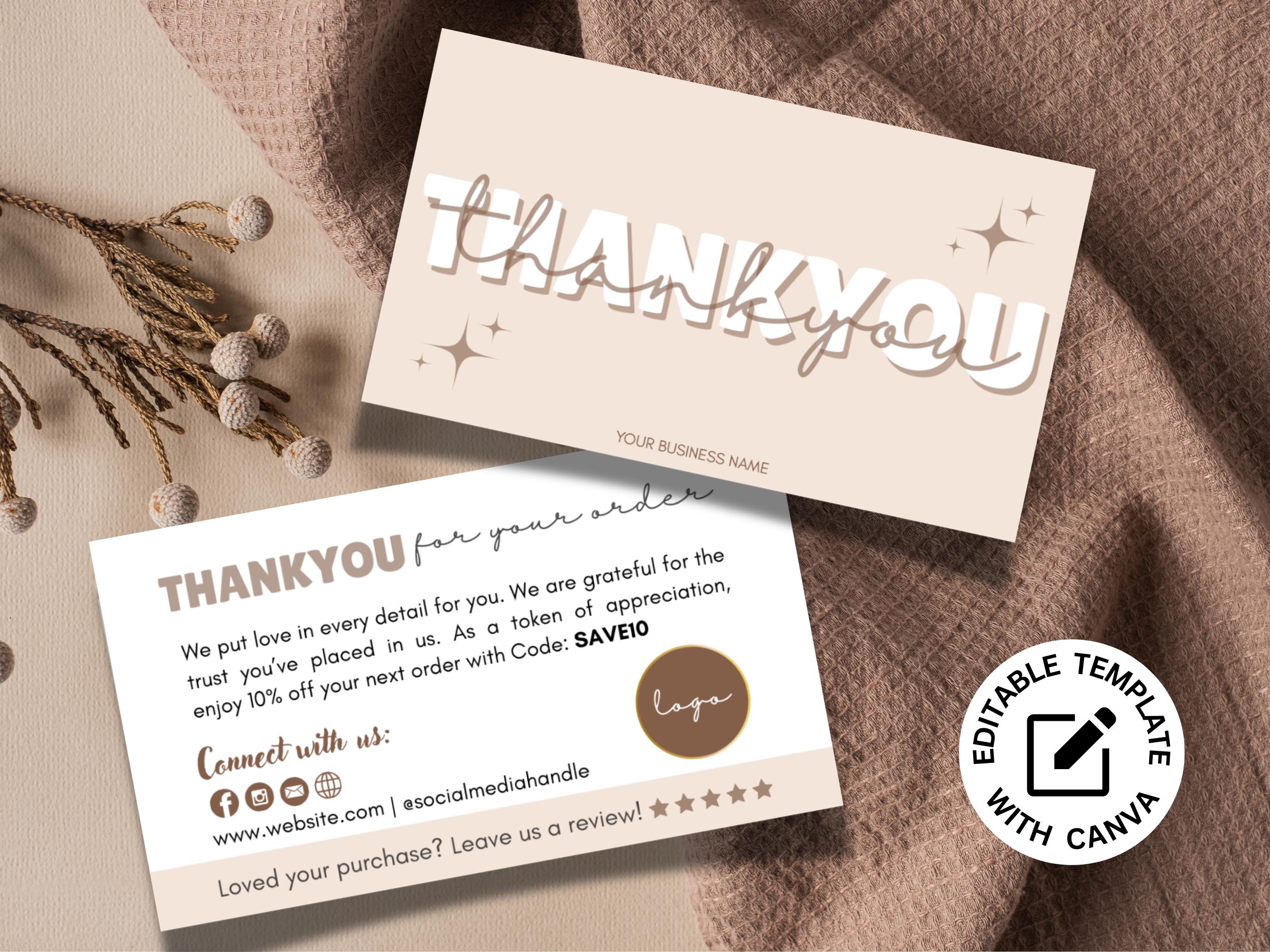 Thank you for your purchase cards - Etsy 日本