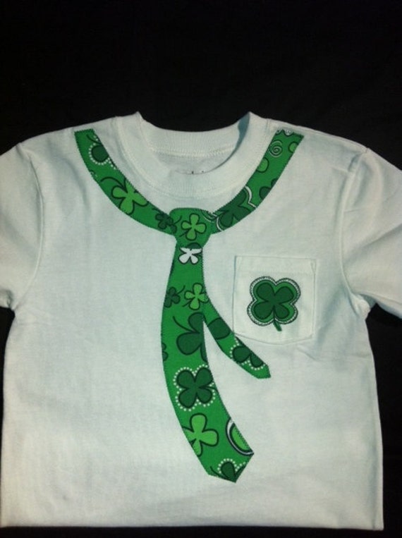 Items similar to Saint Patrick's Day Boy's Tie Shirt on Etsy