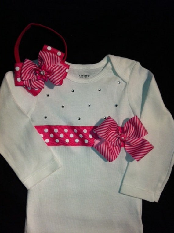 Bow Print Onesie