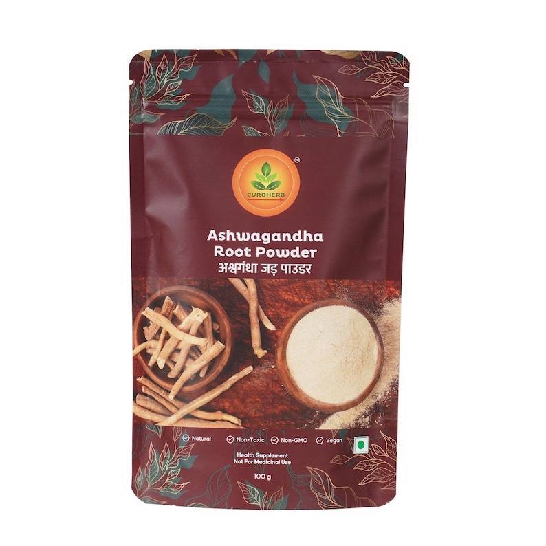 Organic Ashwagandha Root Powder – Ayurvedic Indian Ginseng, 100g image 1