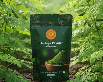 Moringapoeder 100 gram | Natuurlijk en plantaardig | Gecertificeerd