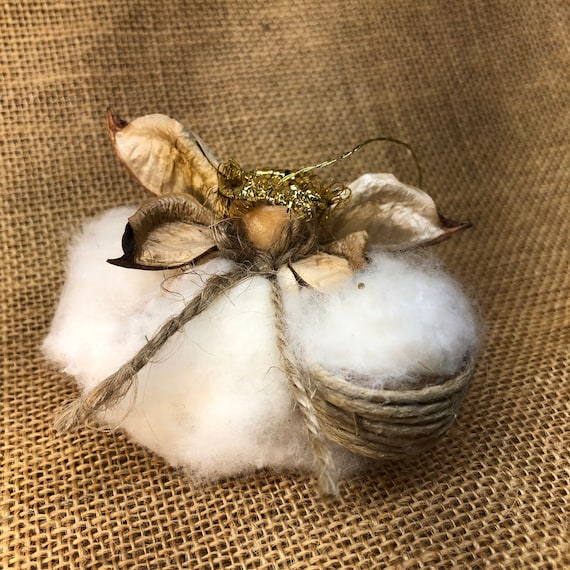 Angel of the South "Cotton Pickin", Southern Ornament, Southern Decor, Farmhouse, Rustic, Natural, Cotton Christmas Ornament, Angel Gift