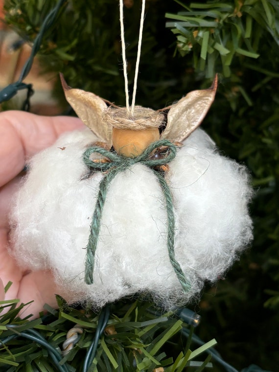 Cotton Angel, Natural materials, Jute halo and hanger, Jute bow, Cotton gift, Gift for him, Handmade, Handmade with natural materials