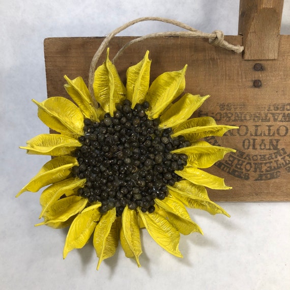 Sunflower, Large Sunflower, Yellow flower, Sunflower Wedding, Natural Christmas, Farmhouse decor, Wedding gift, Rustic, Kansas state flower