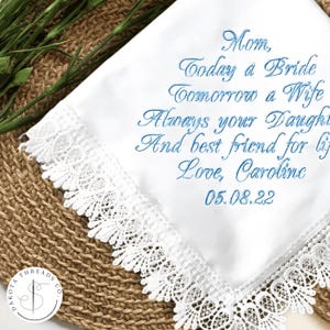 Personalised wedding handkerchief with love men hankie groom partner husband father gift present fun keepsake custom message embroidered