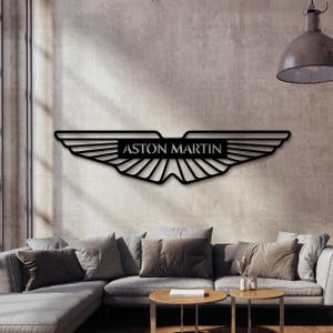 Luxury Aston Martin Metal Wall Art – Rust-Free Automotive Wall Sign for Garage, Office, Man Cave | Gift for Car Enthusiasts & Collectors