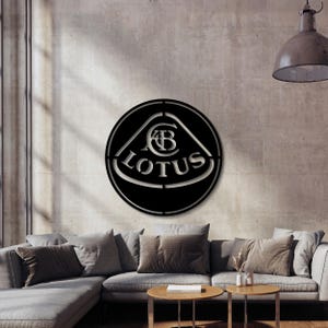 Luxury Lotus Metal Wall Art –  Rust-Free Automotive Wall Sign for Garage, Office, Man Cave | Gift for Car Enthusiasts & Collectors