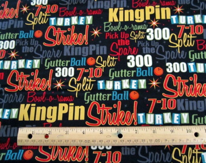 It's A Strike Bowlingo Bowling Lingo on Black by KANVAS Etsy