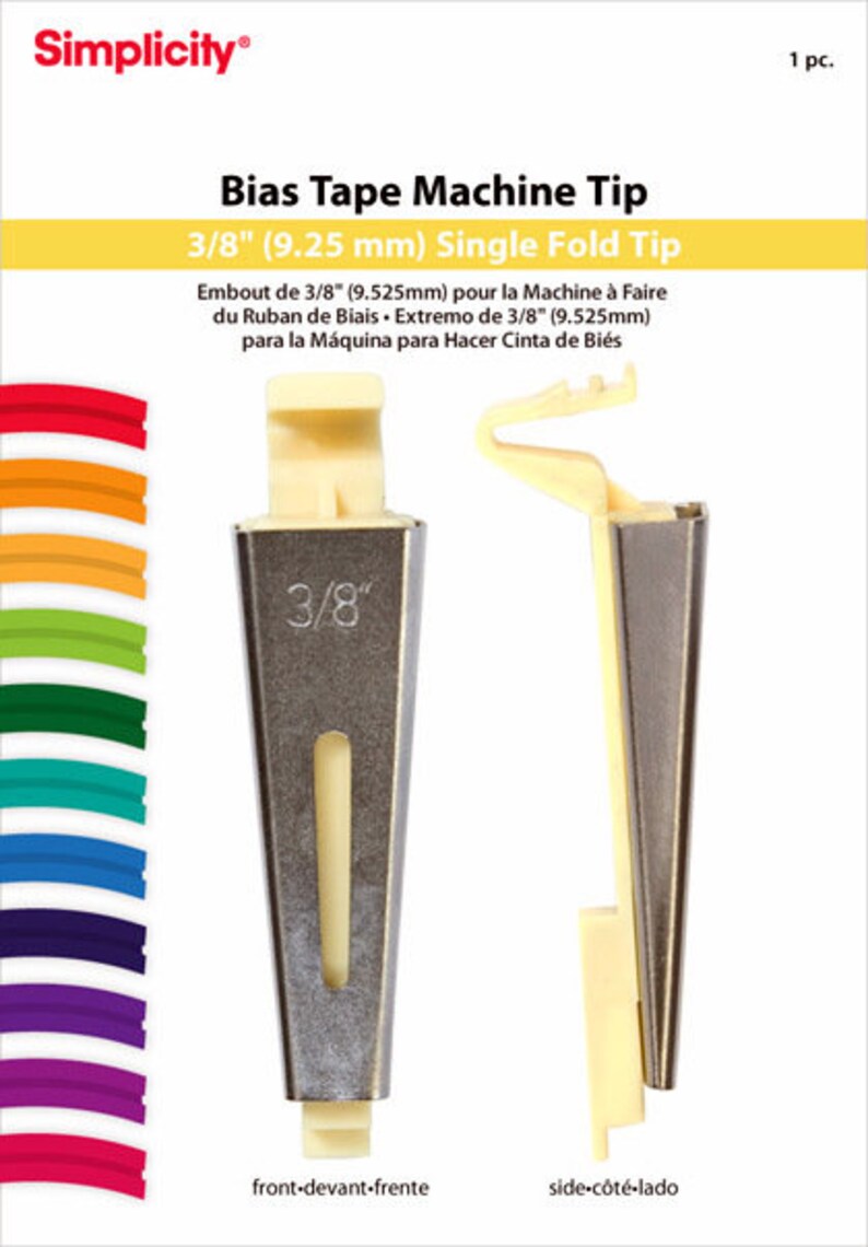 Simplicity Bias Tape Maker Tip 3/8 Inch SINGLE FOLD Etsy