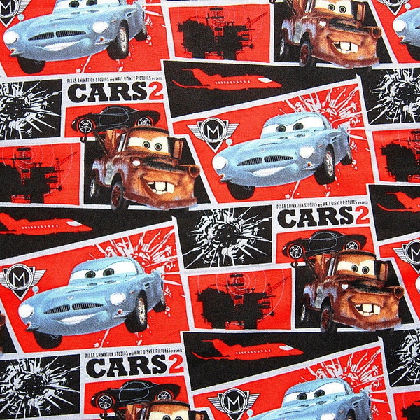 Disney Cars 2 Snapshots Fabric by Springs Creative BTY