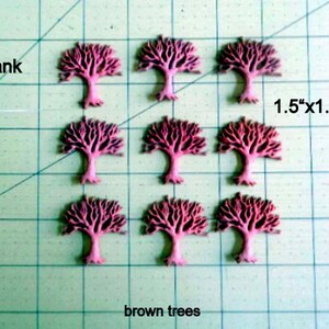 Various Packs of Tree, Cattail, or Fall Leaves Buttons and Embellishments by Dress It Up - scrapbooking, gardening - PLEASE SELECT STYLE