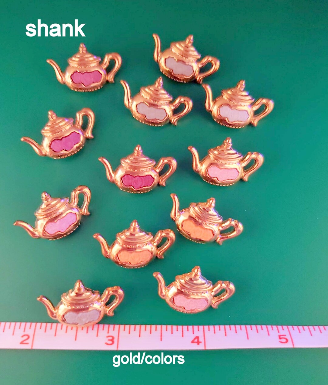 Teapot and Teacup Themed Plastic Buttons and Embellishments by Jesse