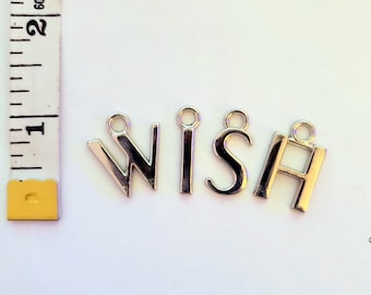 Pride or Wish Word Charms Embellishments from Jesse James Dress It Up - scrapbooking, crafting, card making, jewelry supply - CHOOSE PACK