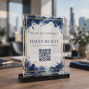 Custom QR Code Sign | Scan Me QR Scanner Display | Business Payment Menu Social Media Sign