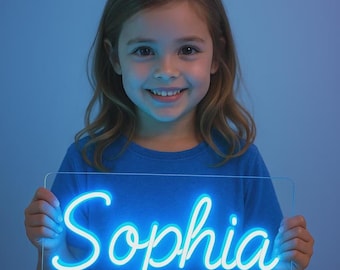 Custom Neon Name Sign | Personalized Led Kids Room Wall Light