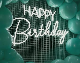 Happy Birthday Neon Sign, Personalized LED Party Decor, Custom Text Light