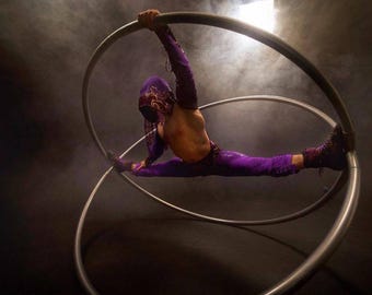 Crossed Cyr Wheel – Collapsible Stainless Steel INOX Circus Wheel | Custom Size Performance Prop Professional Spinning Wheel for Stage Acts