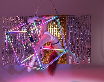 LED aerial cube, collapsible