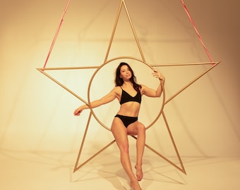 Aerial Star – Collapsible Steel Hoop for Aerial Dance & Circus | Powder-Coated Custom Star Lyra | Professional Aerial Performance Equipment