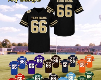 Custom Football Jerseys, Personalized Football Jerseys Name Number& Logo ,Football Shirt, football Couple Jersey, Gifts for ADULT Toddler