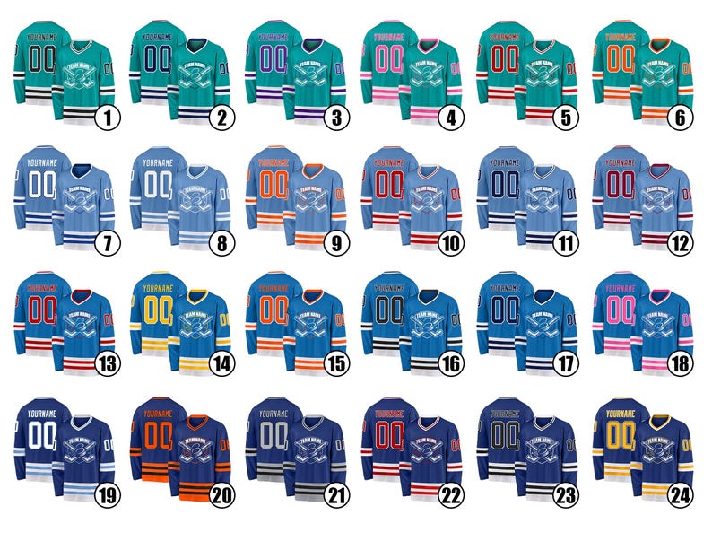 Custom Ice Hockey Jersey for Men Women Youth, Sweatshirt Personalized Name Number, Hockey Shirts Sports Uniform for Hockey Fans Gift image 2