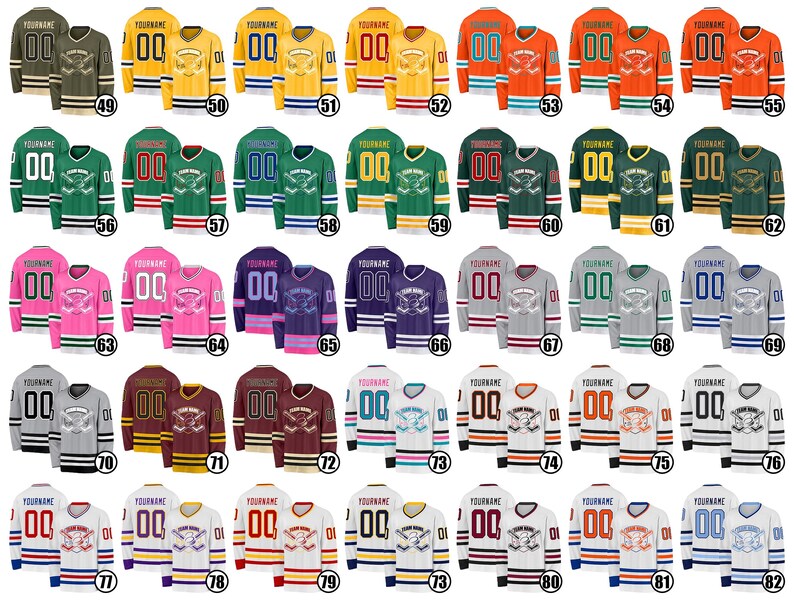 Custom Ice Hockey Jersey for Men Women Youth, Sweatshirt Personalized Name Number, Hockey Shirts Sports Uniform for Hockey Fans Gift image 4