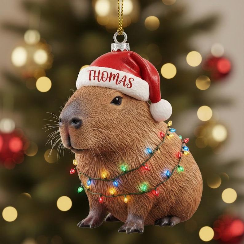 Calendrier De L'Avent Capybara 2025 - 24 Figurines - Décoration De Noël En ABS - Dimensions ~28x21 Cm - Pour Bureau, Maison, Collection