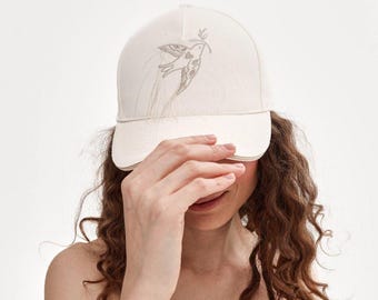 Gorra de béisbol bordada con el pájaro de la paz, gorra snapback de sarga natural para hombres y mujeres, regalo perfecto para papá.