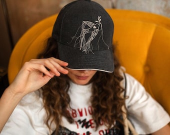 Gorra de béisbol bordada con el pájaro de la paz y el símbolo de la rama de olivo, gorra estilo camionero unisex para hombres y mujeres, accesorio elegante para el verano.
