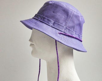 Sombrero Panamá ligero color lavanda para mujer / Sombrero tipo boonie para uso diario / Accesorio de verano
