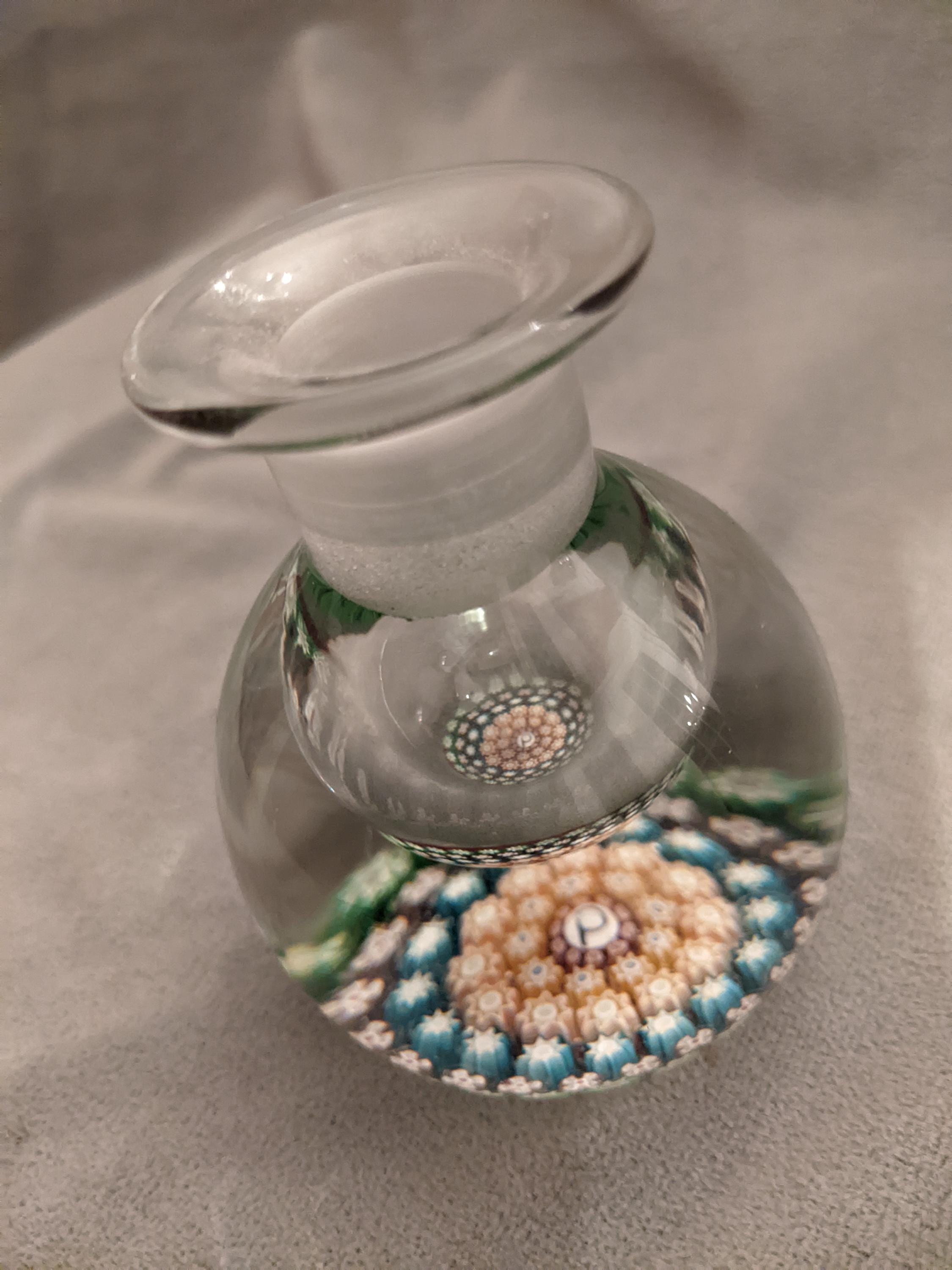 Perthshire Scottish Millefiori Glass Art Perfume Bottle With