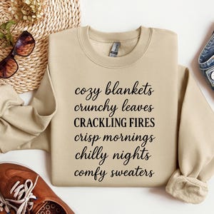 Fall Cozy Jumper, Cozy Season Sweatshirt, Cute Fall Sweater, Autumn Crewneck Jumper, Women Fall Outfit, Cozy Autumn Gift Pullover Sweatshirt