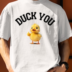 Duck You PNG | Funny Duck Meme Clipart | Cute Angry Duck Digital Download | Cartoon Animal PNG for Stickers & T-Shirts